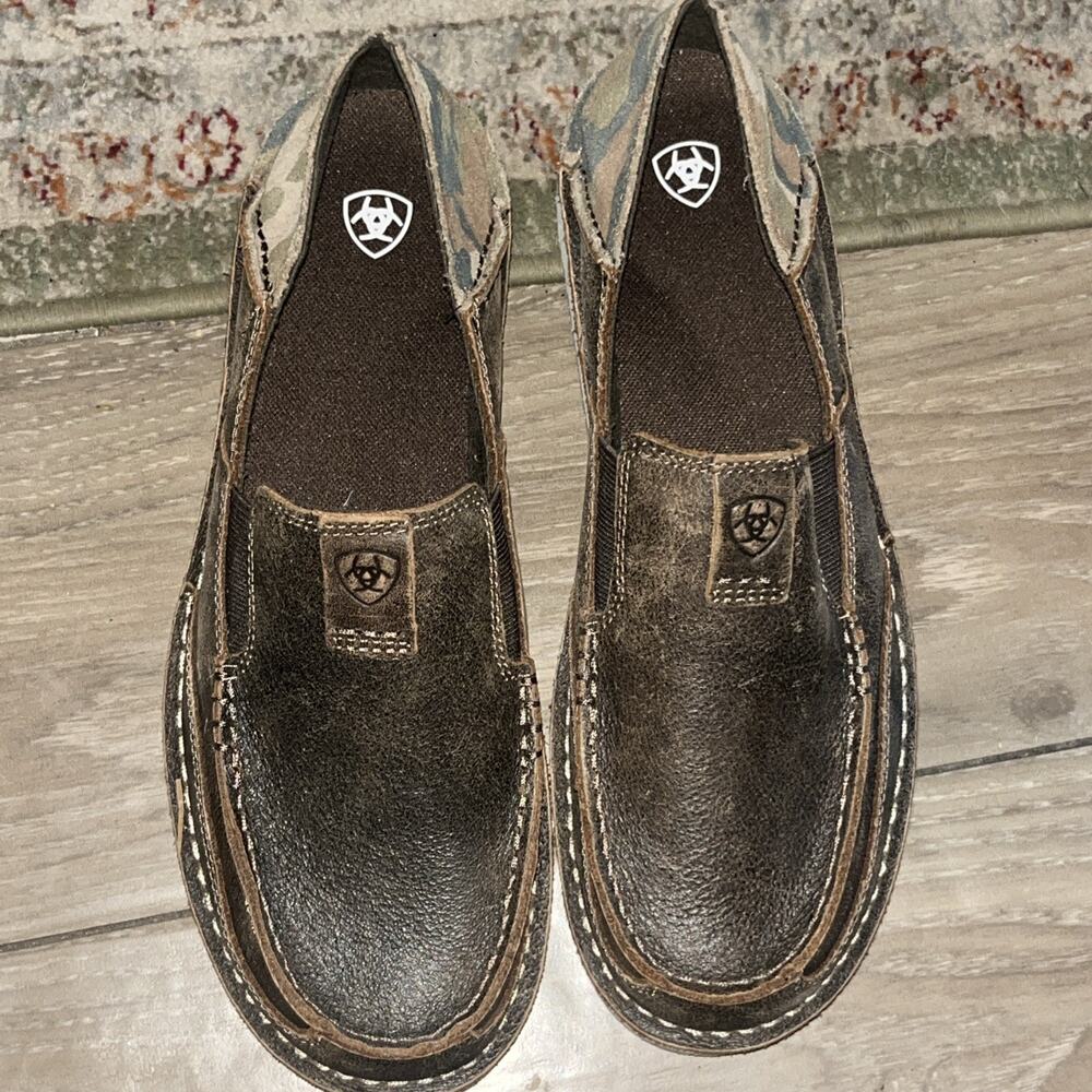 Ariat 9.6 Leather Upper Camouflage Slip On Shor